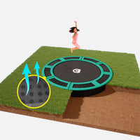 8ft round in ground trampoline Thumbnail