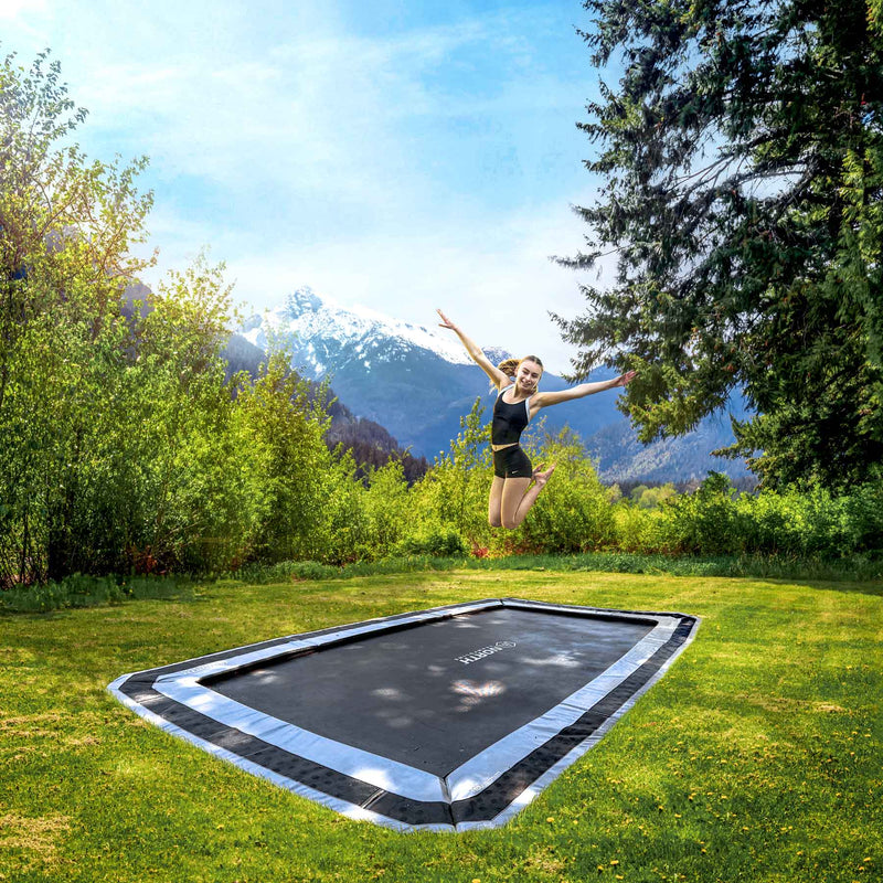 12ft x 8ft North In Ground Trampoline + Safety Net