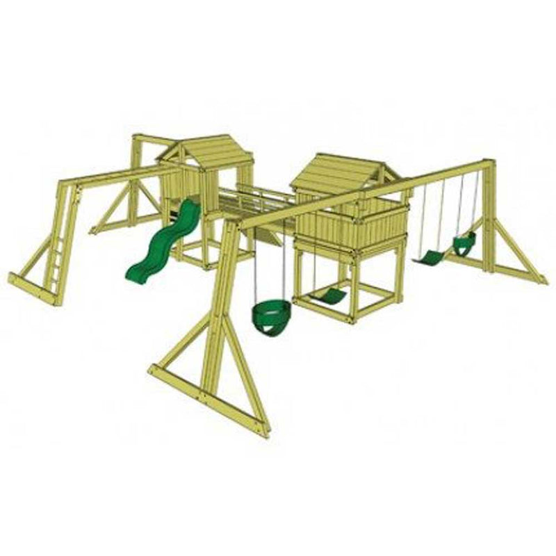 Start with the two Canyon Base Towers and a Bridge and build your perfect climbing frame