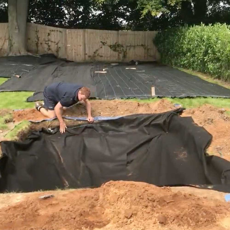 Weed Membrane being fitted