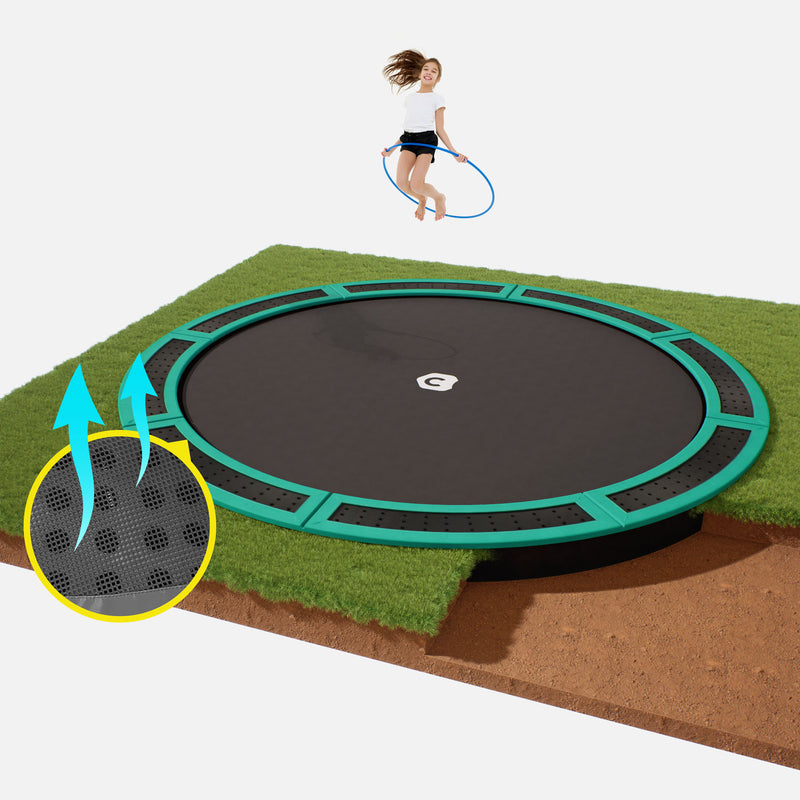 14ft round in ground trampoline