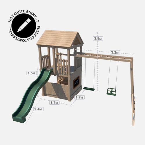 The Base Explorer is the first of our bigger 1.7m x 1.7m playhouses