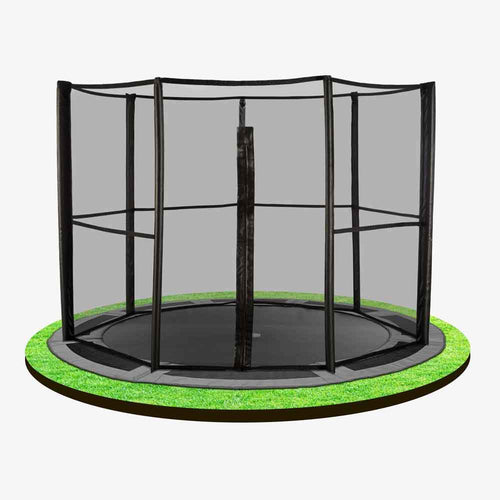 14ft In-ground Trampoline Full Safety Enclosure