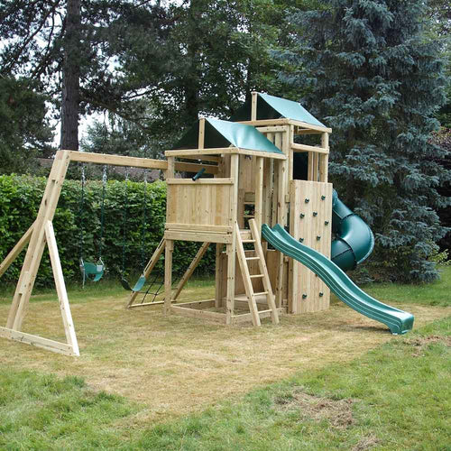 Start with the Mountain Adventurer Tower and build your perfect climbing frame
