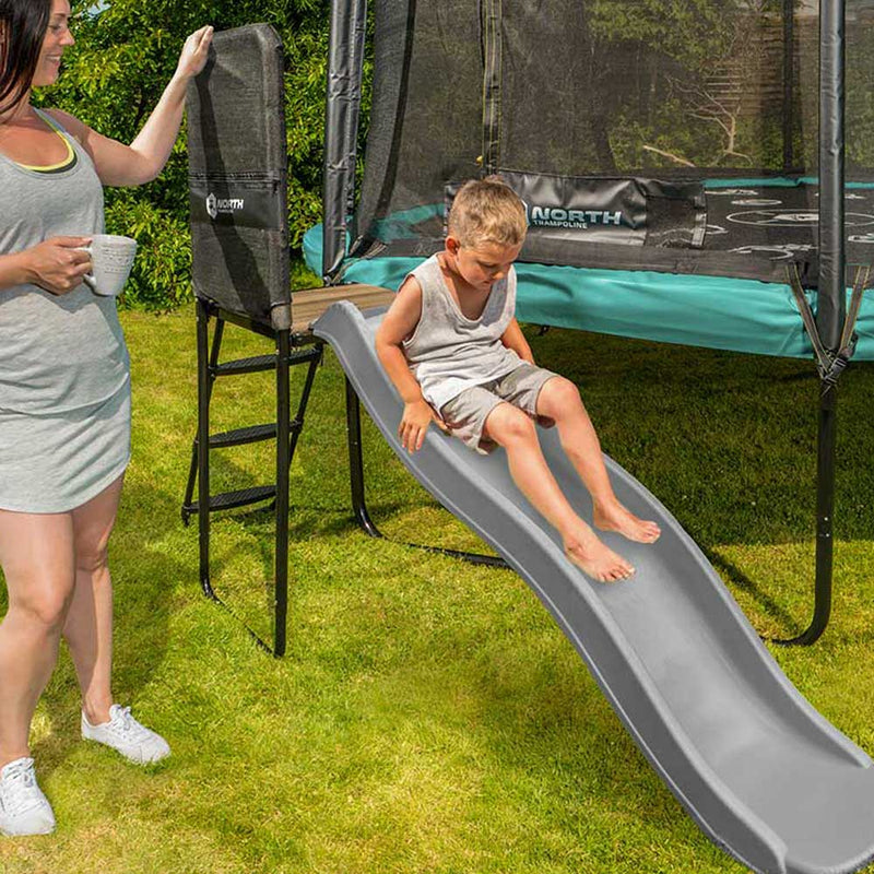 Trampoline slide